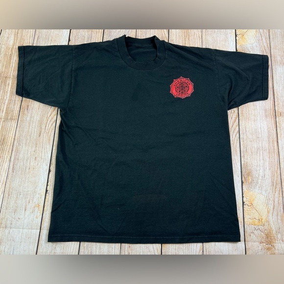 Vintage 90s American Legion Black T Shirt Poppy Run 1997 Large - Picture 2 of 6